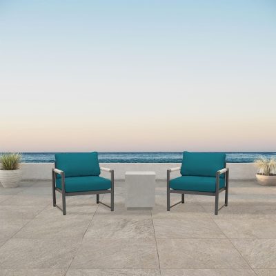 Lakeview Avenue Bay Slate/Pebble Gray 3 Pc Chat Set – Spectrum Peacock