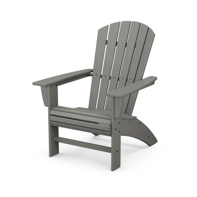 POLYWOOD Nautical Curveback Adirondack Chair – Slate Grey