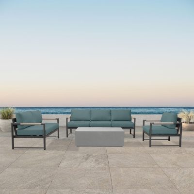 Lakeview Avenue Bay Slate/Pebble Gray 4 Pc Sofa Loveseat Set – Cast Lagoon