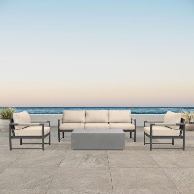 Lakeview Avenue Bay Slate/Pebble Gray 4 Pc Sofa Set – Canvas Flax