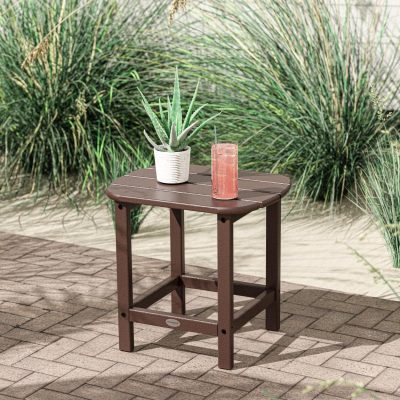 POLYWOOD South Beach 18-Inch Side Table – Mahogany