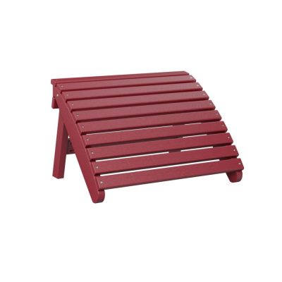 Berlin Gardens Folding Adirondack Footstool – Scarlet Red