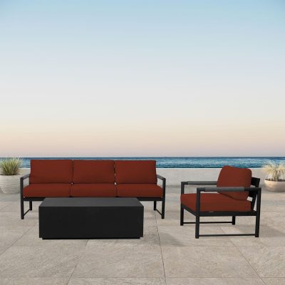 Lakeview Avenue Bay Black/Carbon 3 Pc Sofa Set – Canvas Henna