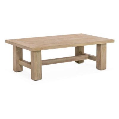 Monday Brushed Teak Patio Coffee Table By Teak + Table