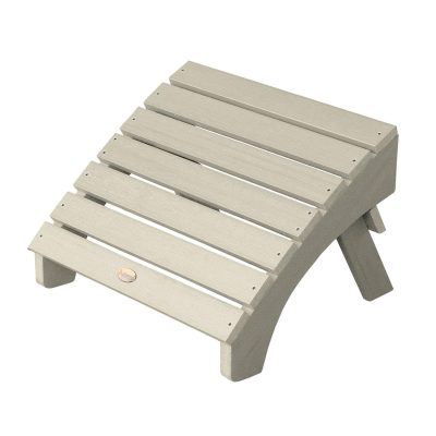 Lakeview Folding Adirondack Ottoman – Whitewash