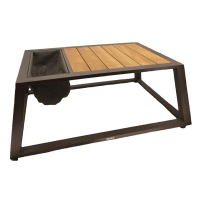 HIGOLD YORK Aluminum Storage Coffee Table in Brown By HIGOLD