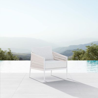 Catalina Woven Rope Club Chair in Sand/Cloud by Azzurro Living