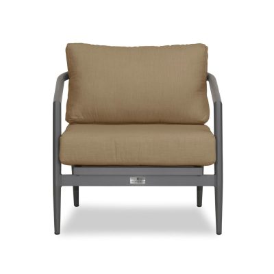 Midnight Cove Aluminum Club Chair in Slate/Pebble Gray/Heather Beige By Lakeview Outdoor Designs