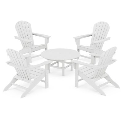 POLYWOOD South Beach 5-Piece Conversation Group – White