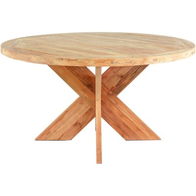 Wood Grove 6 Seat Reclaimed Teak 59 Inch Round Dining Table By Lakeview Outdoor Designs