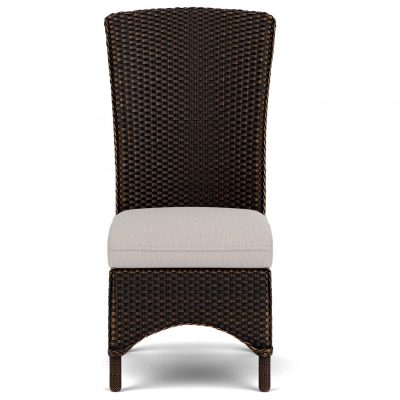 Mandalay Wicker Dining Side Chair in Mink/Remy Cloud By Lloyd Flanders