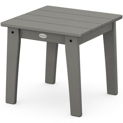 POLYWOOD Lakeside 18-Inch End Table – Slate Grey