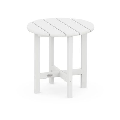 POLYWOOD 18-Inch Round Side Table – White