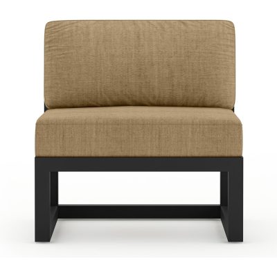 Misty Cove Aluminum Middle Section in Black W/ Heather Beige Cushions By Lakeview