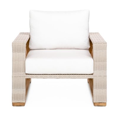 Caicos Club Chair in Natural By Teak + Table