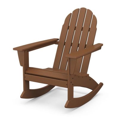 POLYWOOD Vineyard Adirondack Rocking Chair in Teak