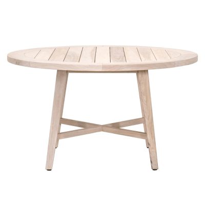 Rustic Bay 54 Inch Gray Teak Round Dining Table By Lakeview