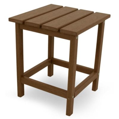 POLYWOOD Long Island 18 Inch Side Table in Teak