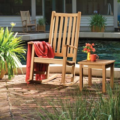 Classic 2 Pc Natural Teak Seating Set W/ End Table By Oxford Garden