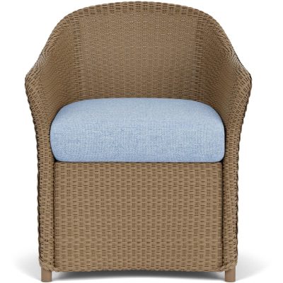 Weekend Retreat Wicker Dining Arm Chair in Fawn/Demo Skyway By Lloyd Flanders