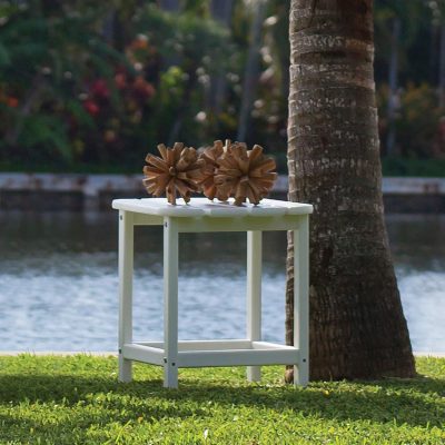 POLYWOOD South Beach 18-Inch Side Table – White