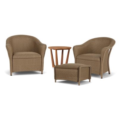 Reflections 4 Pc Wicker Seating Set in Fawn By Lloyd Flanders