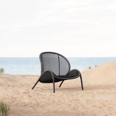 Dune Woven Rope Club Chair in Ash/Midnight by Azzurro Living