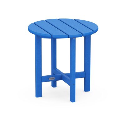 POLYWOOD 18-Inch Round Side Table – Pacific Blue