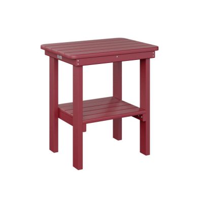 Berlin Gardens Rectangular End Table – Scarlet Red