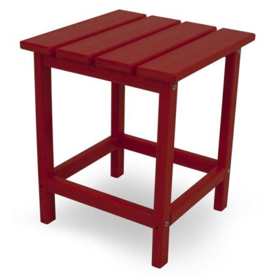 POLYWOOD Long Island 18 Inch Side Table in Sunset Red