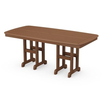 POLYWOOD Nautical 37 X 72-Inch Dining Table in Teak