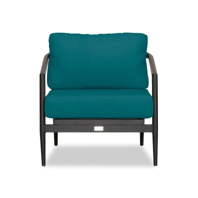 Midnight Cove Aluminum Club Chair in Black/Carbon/Spectrum Peacock By Lakeview Outdoor Designs