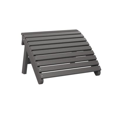 Berlin Gardens Folding Adirondack Footstool – Smoke Gray