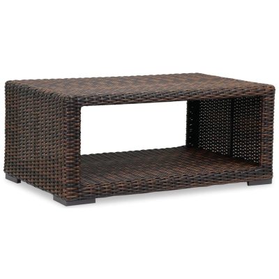 Montecito 48 X 32 Inch Rectangular Wicker Patio Coffee Table By Sunset West