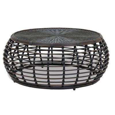 Venice 44 Inch Round Wicker Coffee Table By Sunset West