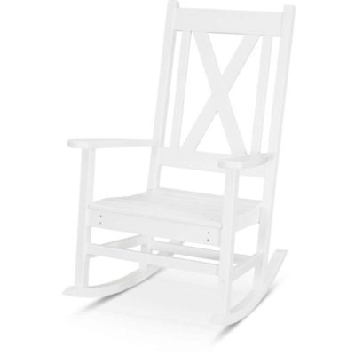 POLYWOOD Braxton Porch Rocking Chair in White