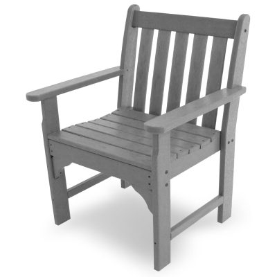 POLYWOOD Vineyard Garden Arm Chair – Slate Grey