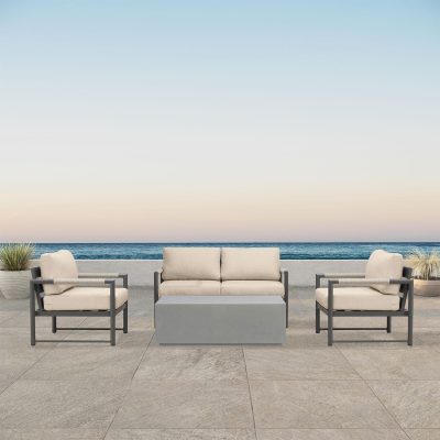 Lakeview Avenue Bay Slate/Pebble Gray 5 Pc Loveseat Set – Canvas Flax