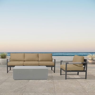 Lakeview Avenue Bay Slate/Pebble Gray 3 Pc Sofa Set – Harvest Beige