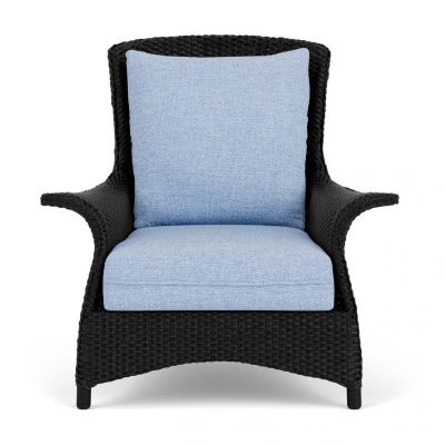 Mandalay Wicker Club Chair in Ebony/Demo Skyway By Lloyd Flanders