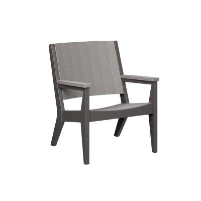 Berlin Gardens Mayhew Chat Chair – Light Gray on Smoke Gray