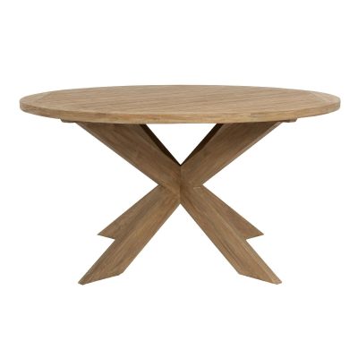 Sunset West Coastal Teak 56-Inch Round Teak Patio Dining Table