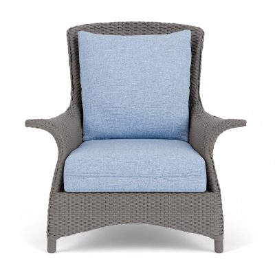 Mandalay Wicker Club Chair in Pewter/Demo Skyway By Lloyd Flanders