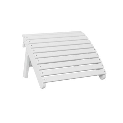 Berlin Gardens Folding Adirondack Footstool – White