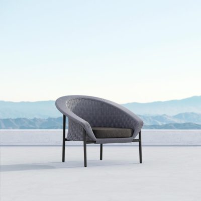 Cove Woven Rope Club Chair in Gray/Midnight by Azzurro Living