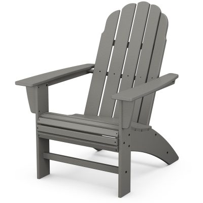 POLYWOOD Vineyard Curveback Adirondack Chair – Slate Grey