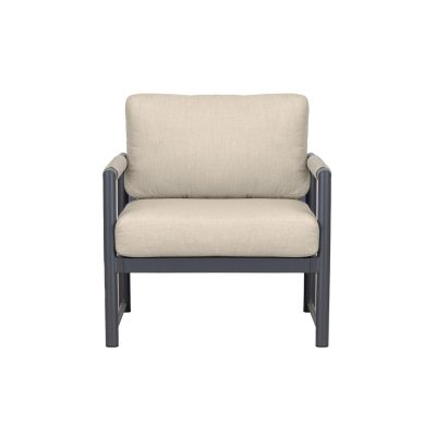 Lakeview Avenue Bay Slate/Pebble Gray Club Chair – Canvas Flax