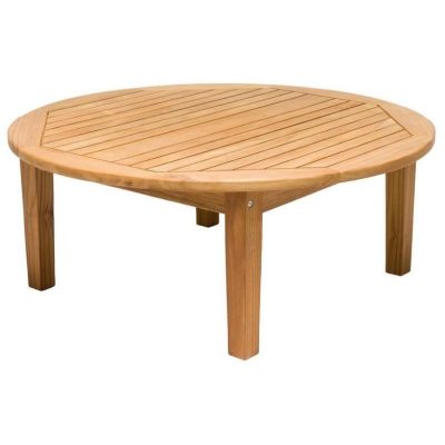 Miami 42 Inch Round Teak Patio Coffee Table By Royal Teak Collection