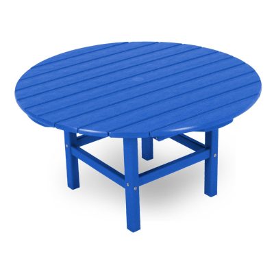 POLYWOOD 38-Inch Round Conversation Table – Pacific Blue