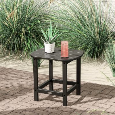 POLYWOOD South Beach 18-Inch Side Table – Black